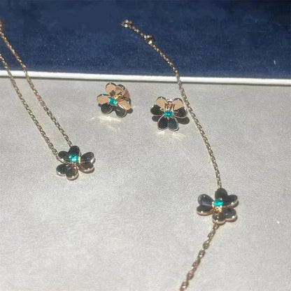 [Eternal Jewelry]FRIVOLE  FLOWER MALACHITE EARRINGS