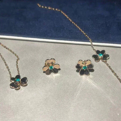 [Eternal Jewelry]FRIVOLE  FLOWER MALACHITE EARRINGS