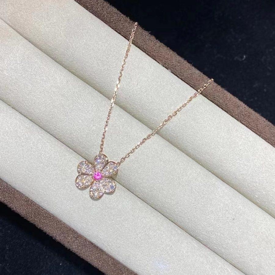 [Eternal Jewelry]FRIVOLE ROSE GOLD FLOWER DIAMOND NECKLACE