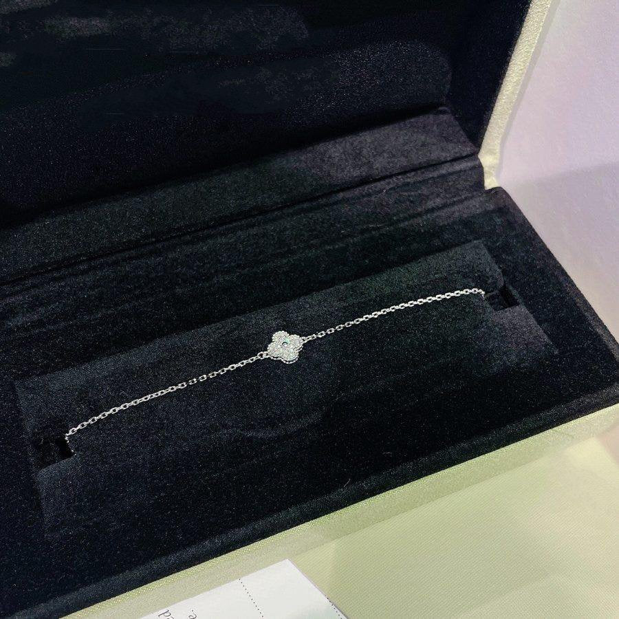 [Eternal Jewelry]CLOVER  SINGLE FLOWER BRACELET SILVER