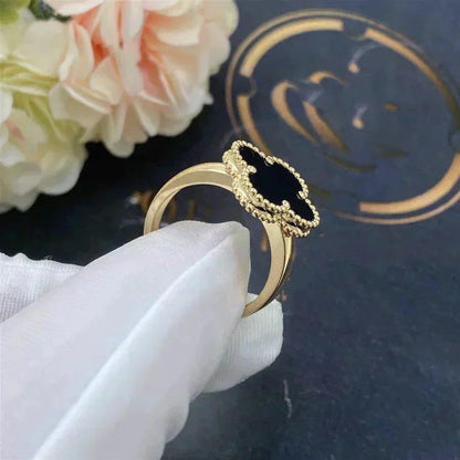 [Eternal Jewelry]CLOVER ONYX RING
