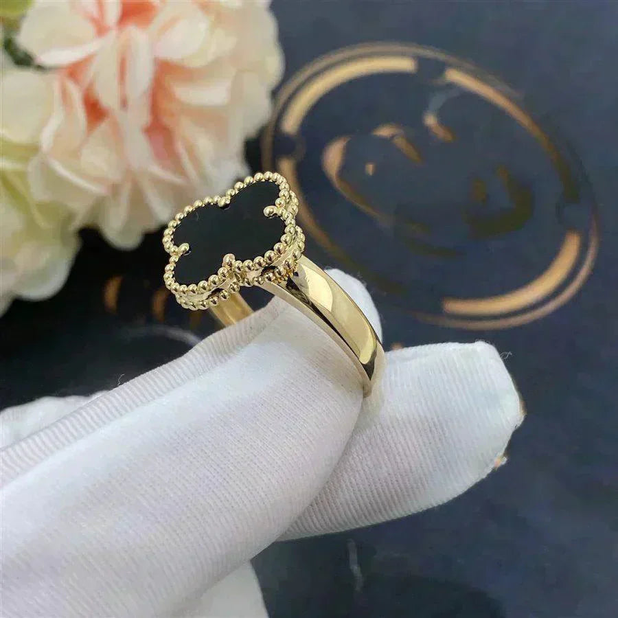 [Eternal Jewelry]CLOVER ONYX RING