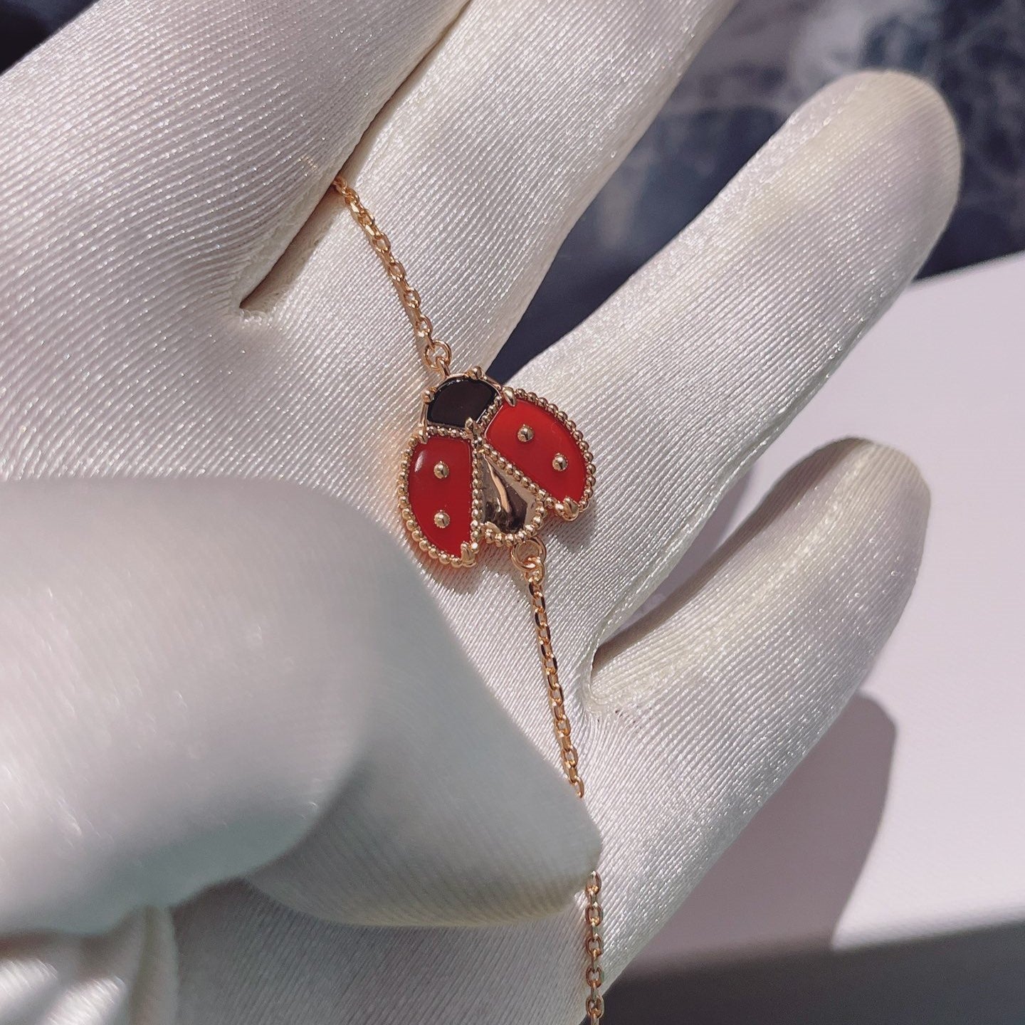 [Eternal Jewelry]LUCKY SPRING 1 MOTIF PINK GOLD BRACELET