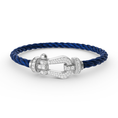 [Eternal Jewelry]FORCE LARGE HORSESHOE FULL DIAMOND BRACELET SILVER