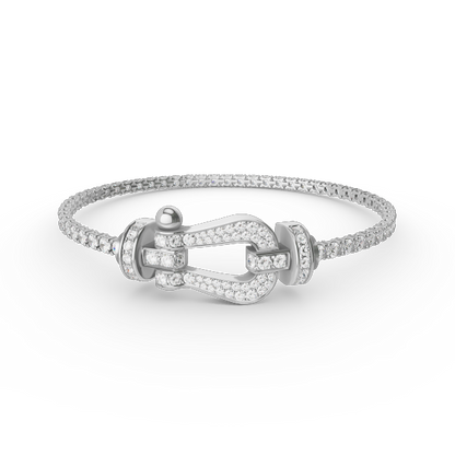 [Eternal Jewelry]FORCE  LARGE HORSESHOE FULL DIAMOND TENNIS BRACELET
